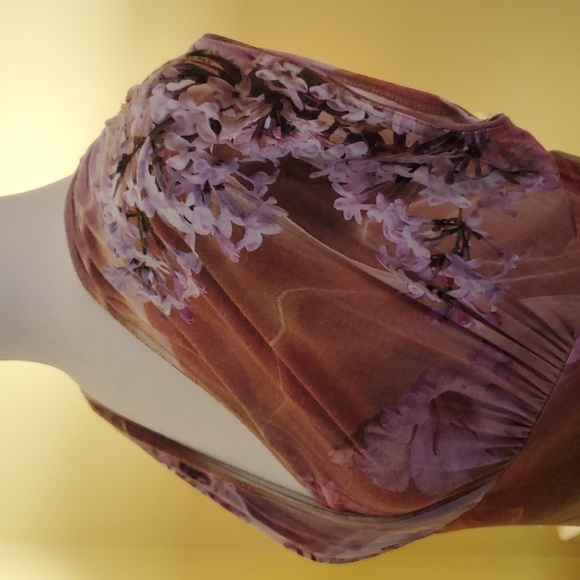 TOP DESIGN MAXI DRESS, size medium, pink/purple floral, soft and pretty. - Picture 3 of 14